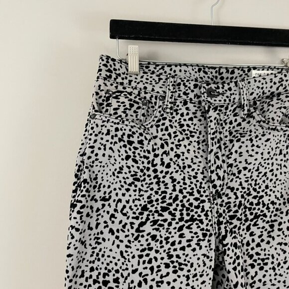 Rag & Bone Hana Velvet Cheetah Print Crop Flare Jeans Size 27 - Picture 5 of 7